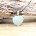 Necklace with Heart Agate Stone Pendant
