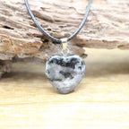 Necklace with Heart Agate Stone Pendant