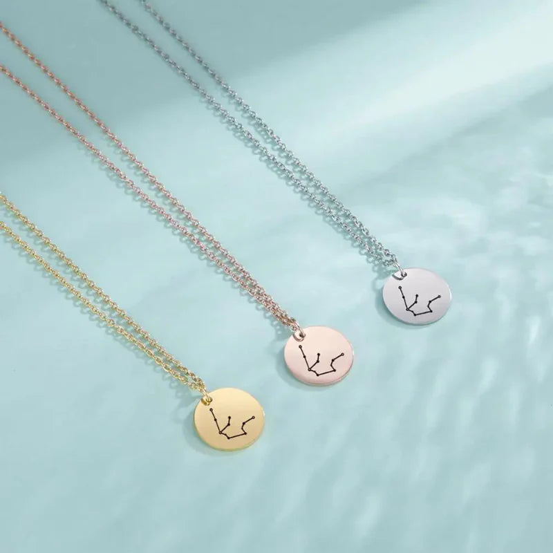 Constellation Zodiac Sign Pendant Necklace
