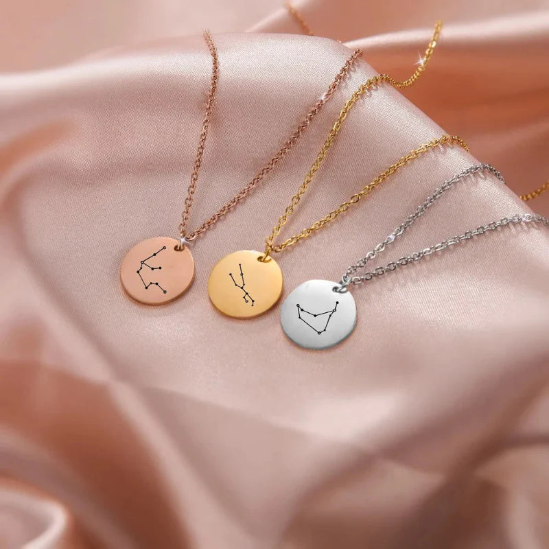 Constellation Zodiac Sign Pendant Necklace