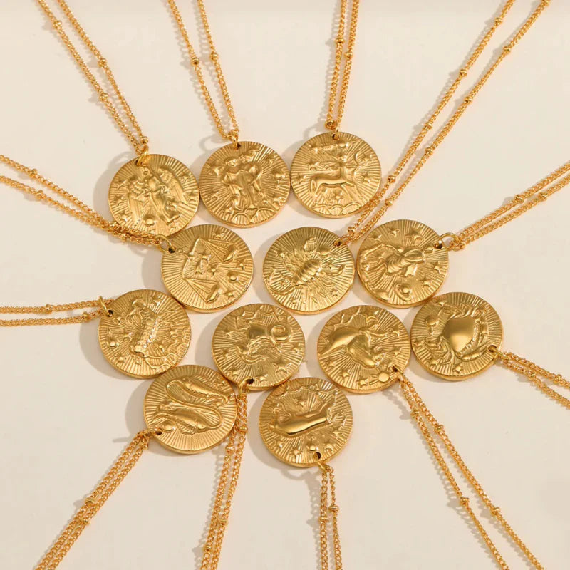 Constellation Zodiac Sign Pendant Necklace