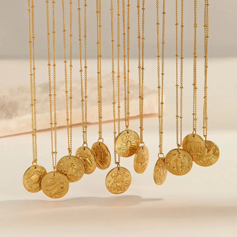 Constellation Zodiac Sign Pendant Necklace