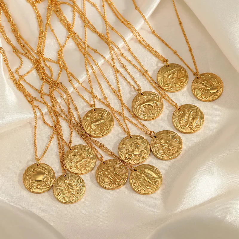 Constellation Zodiac Sign Pendant Necklace