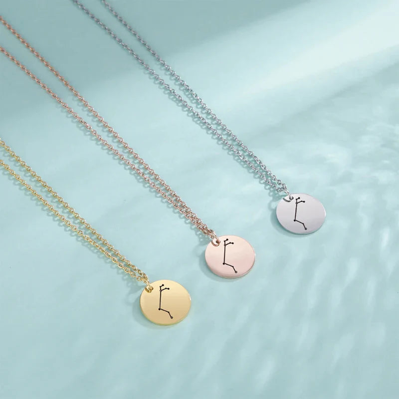 Constellation Zodiac Sign Pendant Necklace