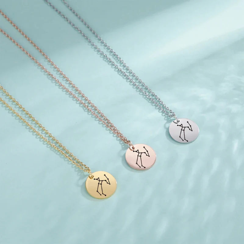 Constellation Zodiac Sign Pendant Necklace