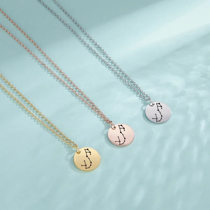 Constellation Zodiac Sign Pendant Necklace
