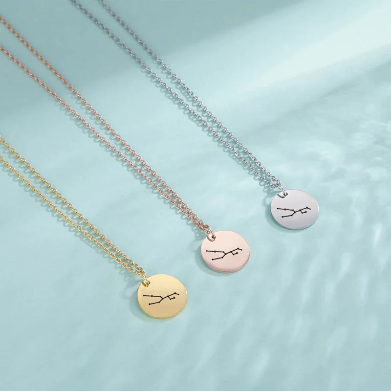 Constellation Zodiac Sign Pendant Necklace