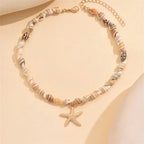 Necklace with Shell and Starfish Pendant