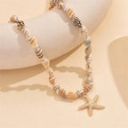 Necklace with Shell and Starfish Pendant