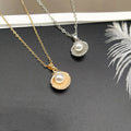 Necklace with Scallop Shell and Pearl Pendant gold