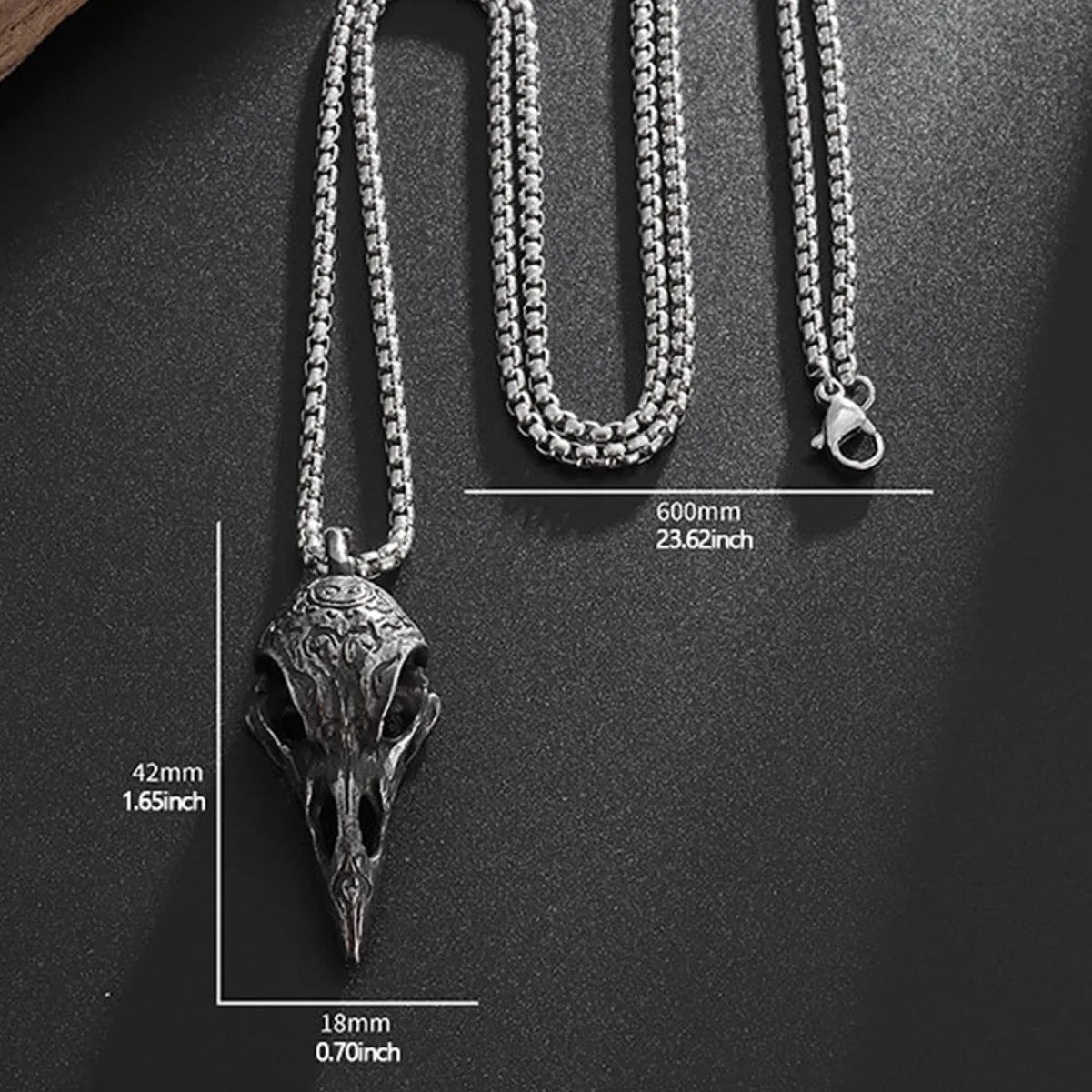 Necklace with Raven Pendant