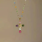 Women's Zircon Cross Pendant Necklace