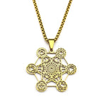 Metatron's Cube Pendant Necklace gold