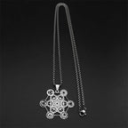 Metatron's Cube Pendant Necklace silver