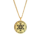 Necklace with Gold Metatron's Cube Pendant