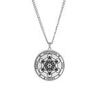 Necklace with Silver Metatron's Cube Pendant