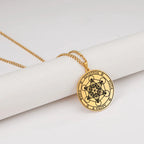 Necklace with Gold Metatron's Cube Pendant