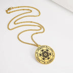 Necklace with Gold Metatron's Cube Pendant