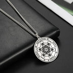 Necklace with Silver Metatron's Cube Pendant