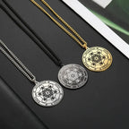 Necklace with Gold Metatron's Cube Pendant
