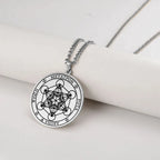 Necklace with Silver Metatron's Cube Pendant