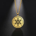 Necklace with Gold Metatron's Cube Pendant