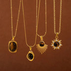 Tiger’s Eye Protection Pendant Necklace for Women D
