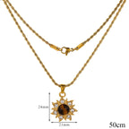 Tiger’s Eye Protection Pendant Necklace for Women D