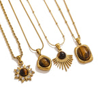 Tiger’s Eye Protection Pendant Necklace for Women B
