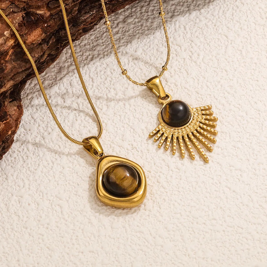 Tiger’s Eye Protection Pendant Necklace for Women A