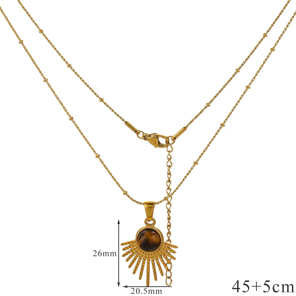 Tiger’s Eye Protection Pendant Necklace for Women A