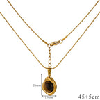 Tiger’s Eye Protection Pendant Necklace for Women B
