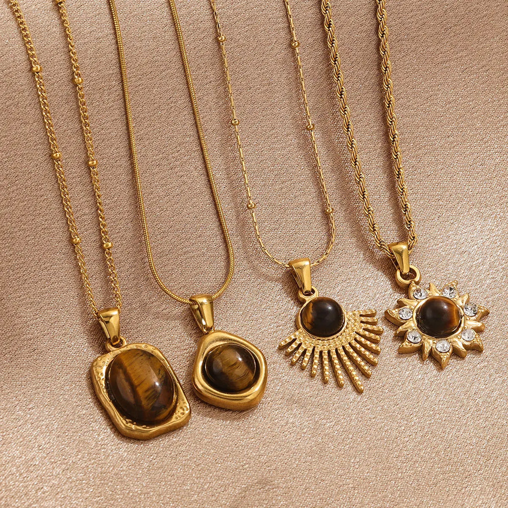 Tiger’s Eye Protection Pendant Necklace for Women B