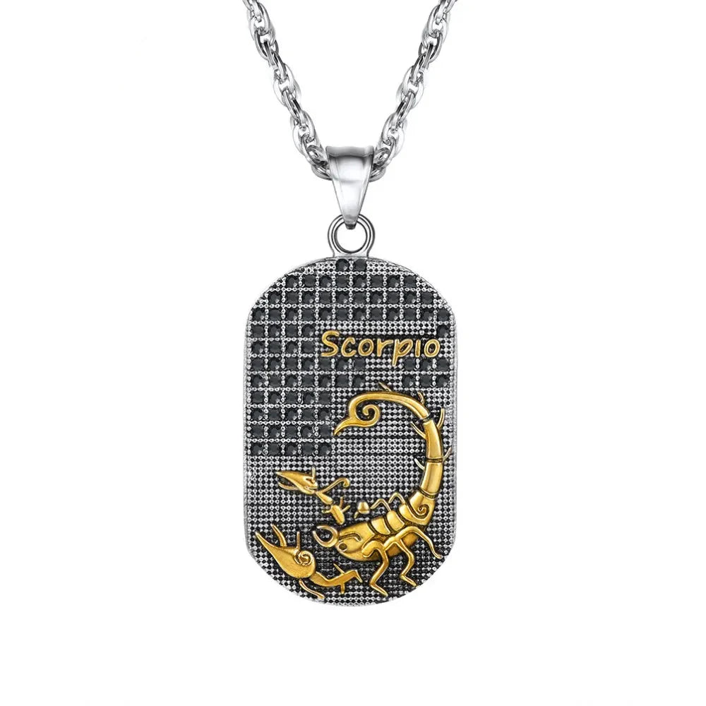 Necklace with Astrological Zodiac Sign Style Pendant