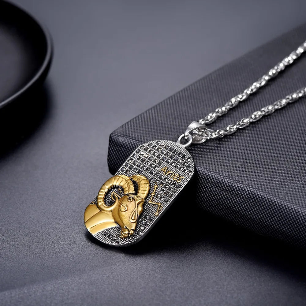 Necklace with Astrological Zodiac Sign Style Pendant