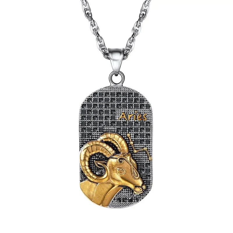 Necklace with Astrological Zodiac Sign Style Pendant