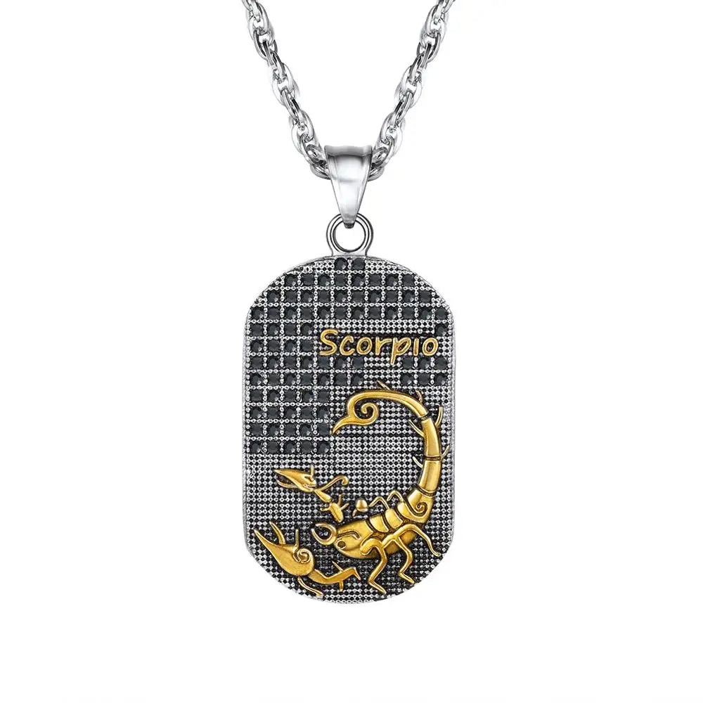 Necklace with Astrological Zodiac Sign Style Pendant