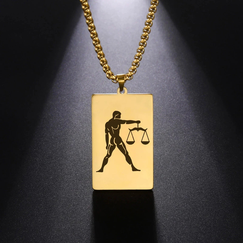 Elegant Astrology Zodiac Sign Pendant Necklace