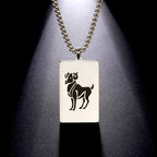Elegant Astrology Zodiac Sign Pendant Necklace