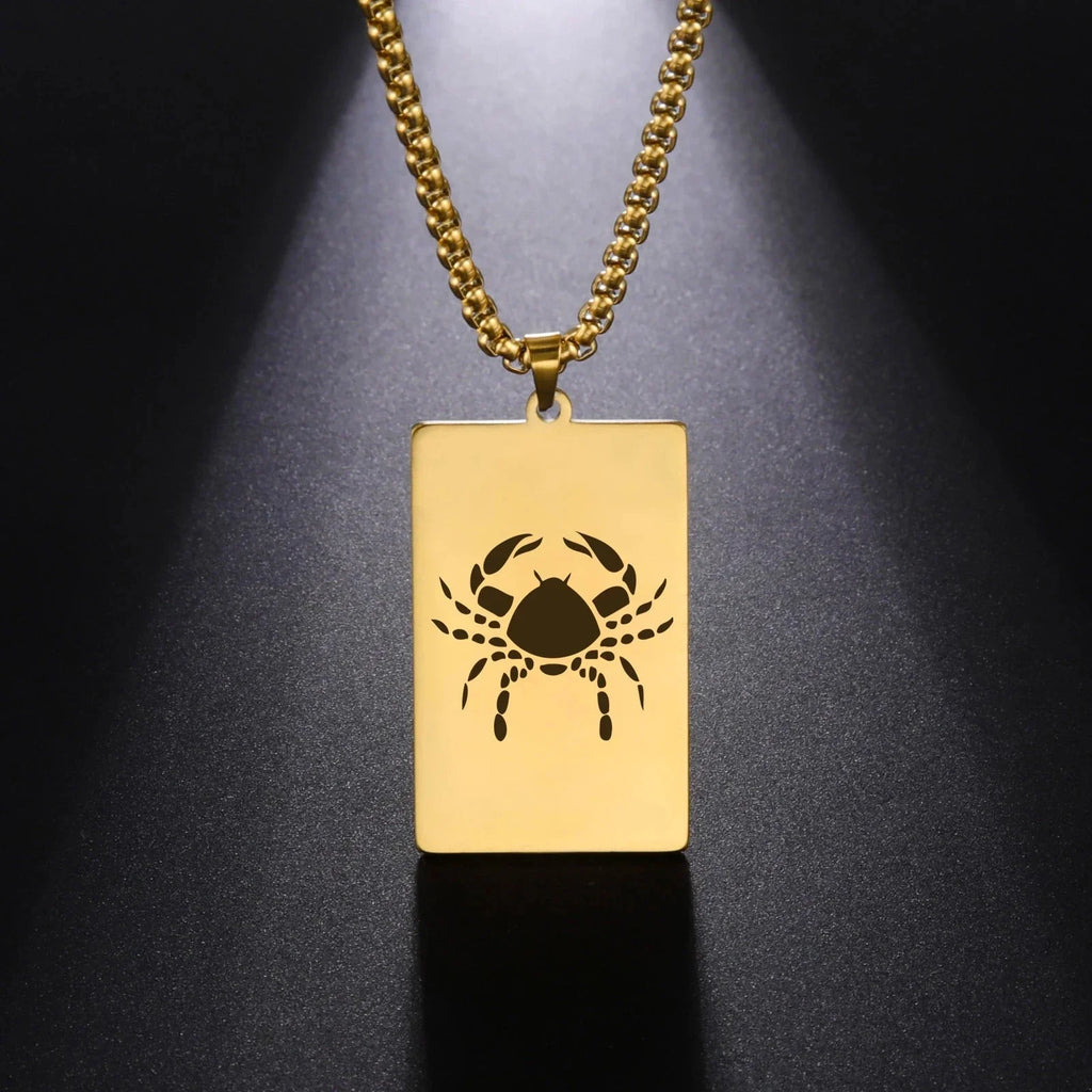 Elegant Astrology Zodiac Sign Pendant Necklace