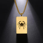Elegant Astrology Zodiac Sign Pendant Necklace