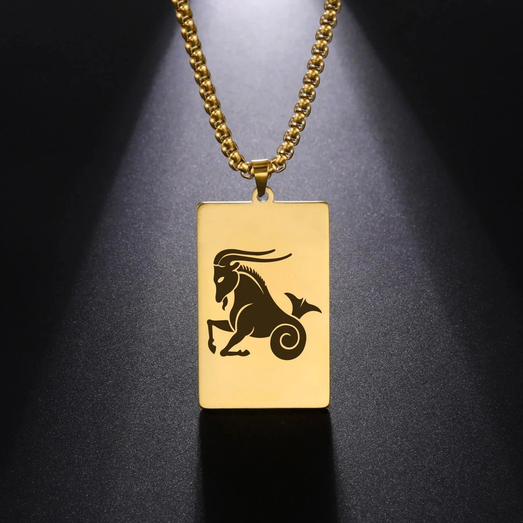 Elegant Astrology Zodiac Sign Pendant Necklace