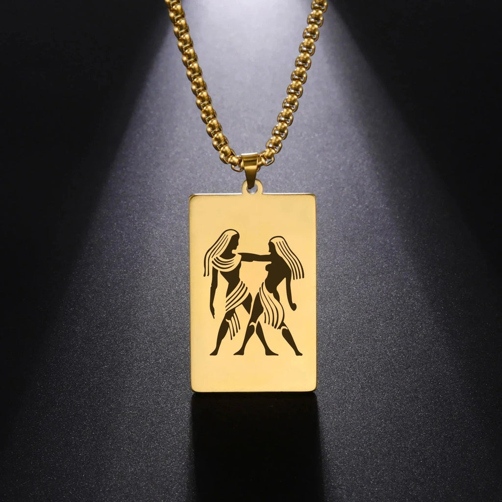 Elegant Astrology Zodiac Sign Pendant Necklace