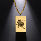 Elegant Astrology Zodiac Sign Pendant Necklace
