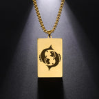 Elegant Astrology Zodiac Sign Pendant Necklace