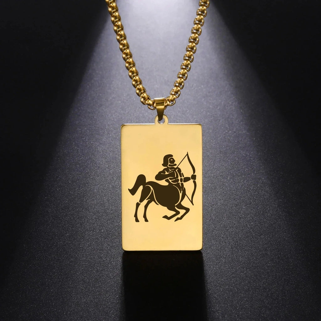 Elegant Astrology Zodiac Sign Pendant Necklace