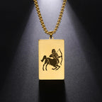 Elegant Astrology Zodiac Sign Pendant Necklace