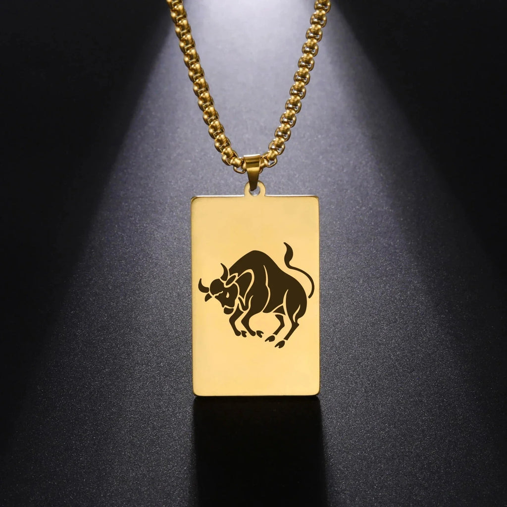 Elegant Astrology Zodiac Sign Pendant Necklace