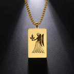 Elegant Astrology Zodiac Sign Pendant Necklace