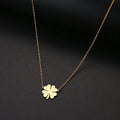 Necklace with Lucky Clover Leaf Pendant gold